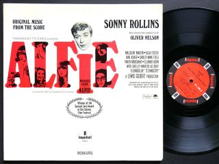 Sonny Rollins Alfie Lp Impulse A - 9111 Rvg Mono Kenny Burrell Oliver Nelson Vg,
