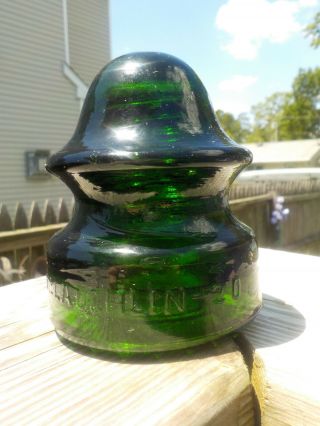 Dark Emerald Green Cd 164 Mclaughlin - 20 Glass Insulator