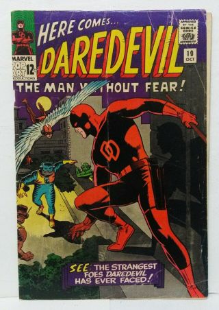 Daredevil 10 1965 Silver Age Marvel Comics 1st Appearance Ani - Men Huge