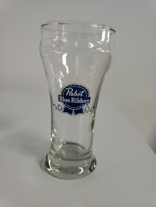 2 Vintage Pabst Blue Ribbon Beer Glasses 3