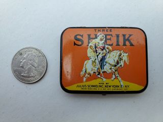 Vintage 1931 SHEIK Collectible Condom Tin with COLORFUL DESERT GRAPHICS 4