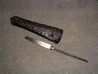 Sa868 Japanese Samurai Sword: Mumei Yari Spear Blade With Saya