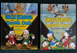 The Don Rosa Library Vol.  1 & 2 Uncle Scrooge Donald Duck Walt Disney Hardcover