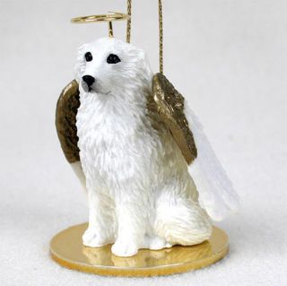 Great Pyrenees Ornament Angel Figurine Hand Painted