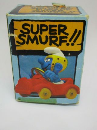 Smurfs 6507 Car Smurf Vintage PVC Figurine Peyo Schleich 2