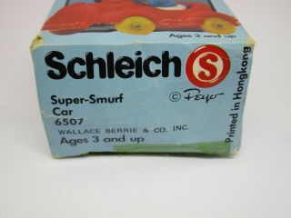 Smurfs 6507 Car Smurf Vintage PVC Figurine Peyo Schleich 3