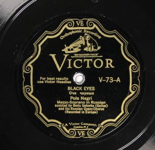 Pola Negri Victor V - 73 E,  Pre War Russian 78