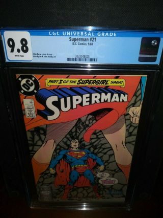 Cgc 9.  8 Nm/mt Superman 21 Supergirl Saga Pt 1 Key Issue Only 11 Graded At 9.  8