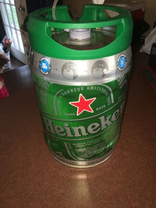 Heineken Aluminum Mini Keg Barrel Collectible Man Cave Decoration 5l Empty