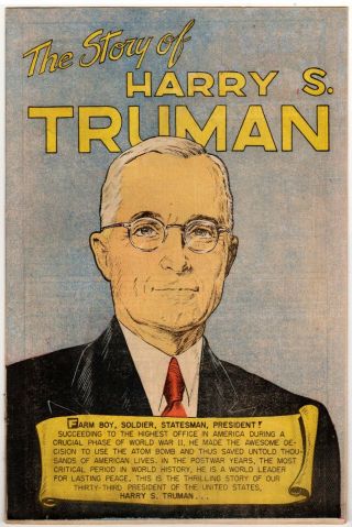 “story Of Harry S Truman” (1948) Comic Book Political Superman Gem
