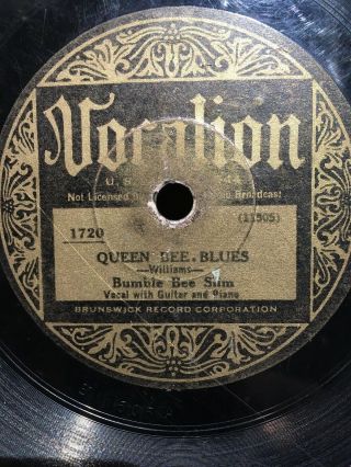 Bumble Bee Slim Queen Bee Blues/b And O Blues Vocalion 1720 78 Rpm