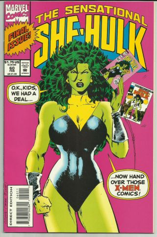 Marvel Sensational She - Hulk Comic 60 Nm Low Print Run Scarce Byrne Sexy Elvis