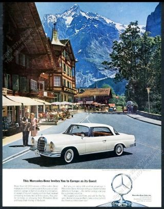 1963 Mercedes Benz 220se 220 Se Coupe Car Germany Photo Vintage Print Ad