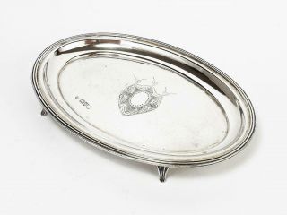 Fine Sterling Silver Georgian Style Teapot Stand Chester 1912 Vacant Cartouche