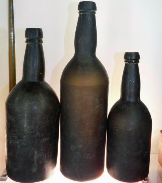 Antique Bottle Beer Ale Stout Dumpys Goldfields Black Glass Old Bottle 1850 