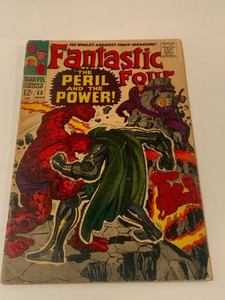 Fantastic Four 60 (1967) Doctor Doom,  Thing Cover_ 12 Cent Cover
