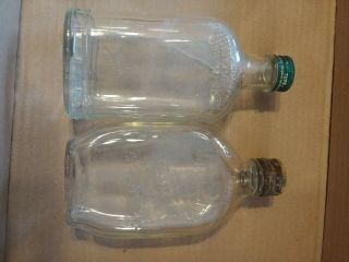 Vintage Old Quaker Whiskey Bottle Circa 1940s Pluss One Other With Caps