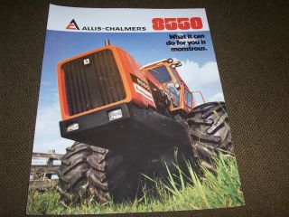 Allis - Chalmers 8550 4 - Wheel Drive Tractor Advertising Brochure