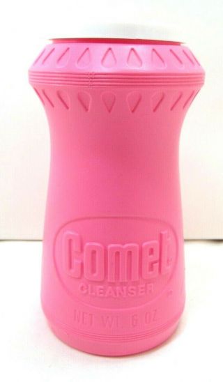 Vintage Pink Plastic Comet Cleanser Container Empty Prop Or Replacement