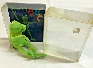 Rare Kermit The Frog Muppets 8 " Poseable Plush Applause 1998 With A B C Book