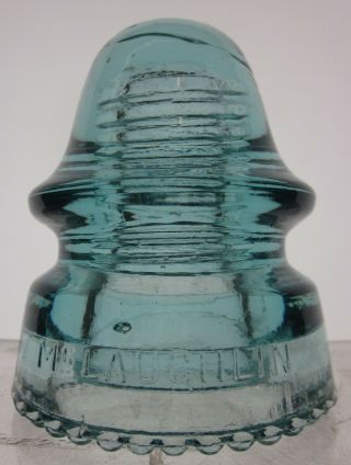 Vnm,  - Cd162 Mclaughlin No 19 [030] Light Blue Signal Antique Glass Insulator