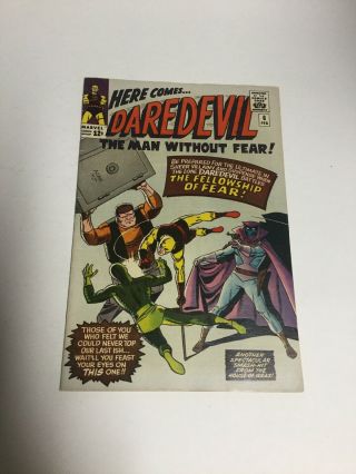 Daredevil 6 Fn,  Fine,  6.  5 Marvel Comics Silver Age