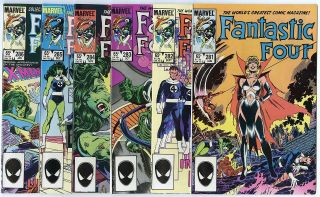 Fantastic Four 281 - 297,  299,  300 Avg.  Nm,  9.  6 White Pages Marvel 1985