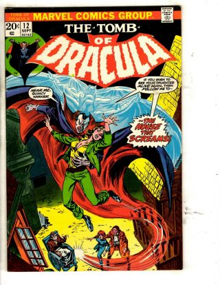 Tomb Of Dracula 12 Vf/nm Marvel Comic Book Horror Fear Vampire Monster Tw64