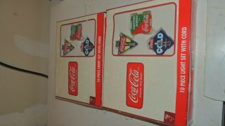 2 - Coca Cola 10 Piece Light Set Christmas Holiday Party Advertising Signs