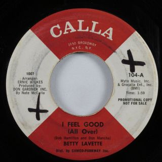 Northern Soul 45 Betty Lavette I Feel Good (all Over) Calla Promo Hear