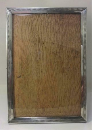 Antique Hallmarked Sterling Silver Fronted Wood Photo Frame (8” X 5 ½”) – 1918