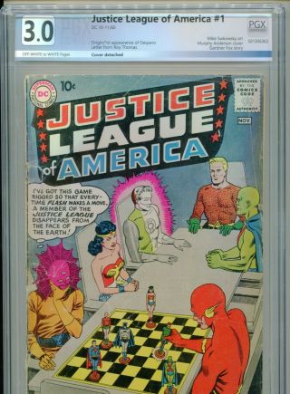 1960 Dc Justice League Of America 1 1st Appearance Despero Pgx 3.  0 Ow - W Cgc It