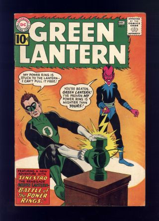 Green Lantern 9 Fn Kane,  Greene,  2nd Sinestro (1st Cover)