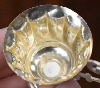 RARE ANTIQUE S/8 WEBSTER SMALL STERLING SILVER ABSINTHE HANDLED CUPS CORDIALS 5