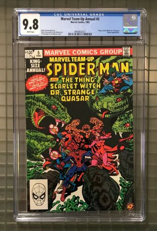 Marvel Team - Up Annual 5 Marvel 1982 Cgc 9.  8 Thing Scarlet Witch Dr Strange