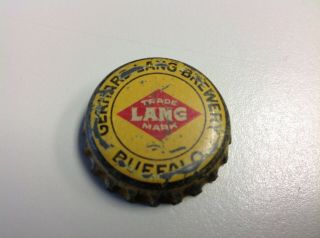 Vintage Lang Beer Bottle Cap Cork Gerhard Lang Brewery Buffalo Ny