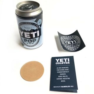 Yeti Limited Edition Pop Top Can 12 Oz With Stickers