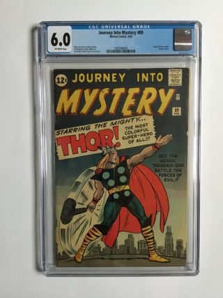 Journey Into Mystery 89 Cgc 6.  0.  Origin Of Thor Retold Classic Cover