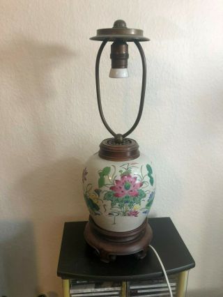 Rare Antique Chinese Porcelain Qing Period Vase / Jar / Lamp