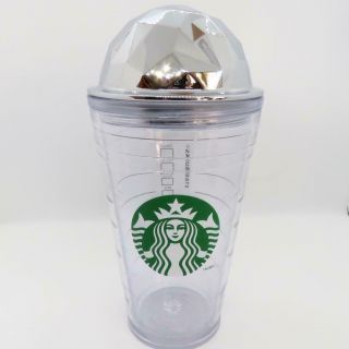 Starbucks Grande Clear Double Wall Acrylic Cold Cup Tumbler 16oz Silver Dome Lid