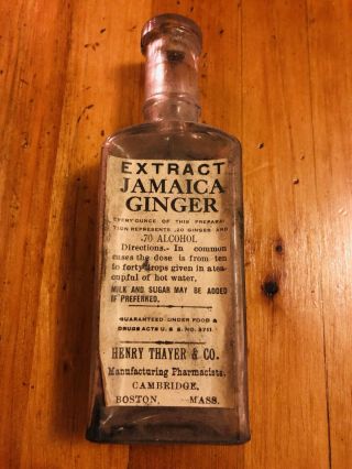 Antique Jamaican Ginger Prohibition Era Bottle