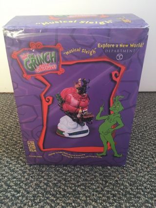 Dept 56 How The Grinch Stole Christmas " Musical Sleigh " 56 - 59035