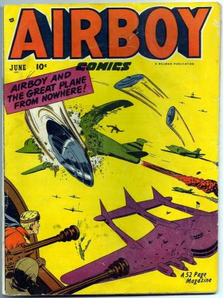 Airboy Comics Vol.  8 5 Good,  /very Good Ufo Cover June,  1951