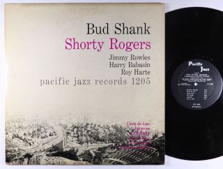 Bud Shank/shorty Rogers/bill Perkins - S/t Lp - Pacific Jazz Pj - 1205 Mono Dg Vg,