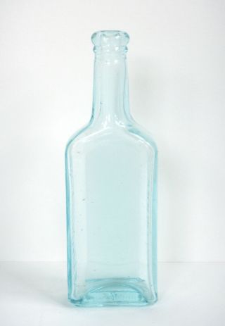 Antique Or Vintage Glass Medicine Castoria Bottle,  Aqua,  Chas H.  Fletcher 