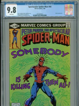 1980 Marvel Peter Parker,  Spectacular Spider - Man 44 Cgc 9.  8 White Box1