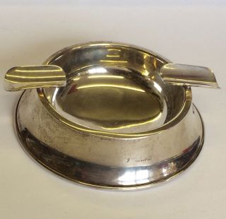Art Deco Solid Silver Double Cigar Stand / Ashtray Chatterley & Sons 1944