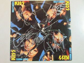 Kiss Crazy Nights Orig.  Vinyl Lp Autographed By All 4: Can 