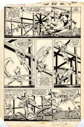 Captain America 315 Pg 20 Comic Art Serpent Society By Paul Neary
