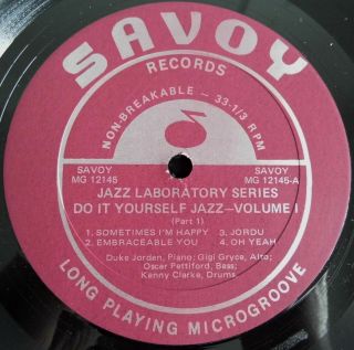 Duke Jordan / Gigi Gryce / Kenny Clarke US Savoy MG - 12145 Mono LP 4